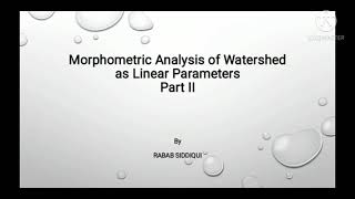 Morphometric analysis of Watershed Part2 [upl. by Alaster]