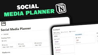 Notion Social Media Content Planner Template  How to use Notion for Content Creators [upl. by Ahsemik358]