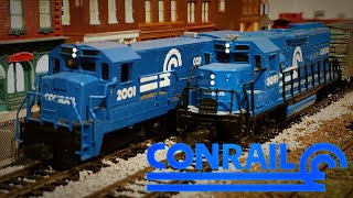 Impressive HO Scale Conrail Train Layout [upl. by Nur]