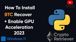 BTCRecover Installation  GPU Acceleration 2023 [upl. by Cryan]