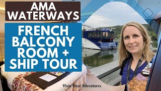 AmaLea Ama Waterways French Balcony  Ship Tour Adventures by Disney 🧚‍♀️ Pixie Dust Adventures [upl. by Ellenej]