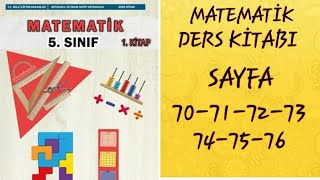 5SINIF MATEMATÄ°K DERS KÄ°TABI SAYFA 70717273747576  5SINIF MATEMATÄ°K 1KÄ°TAP [upl. by Breanne585]