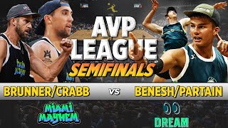 AVP League Semifinals PartainBenesh vs TrCrabbBrunner  Dallas Dream vs Miami Mayhem [upl. by Sari736]