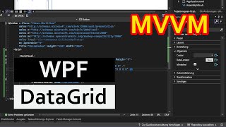 DataGrid Beispiel in VBNET WPF MVVM mit Datenbindung und SelectedItem [upl. by Alket]