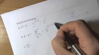 Simplifying Expressions Using the Rules of Indices [upl. by Keyes163]