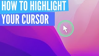 How to highlight cursor on mac [upl. by Amalbergas]