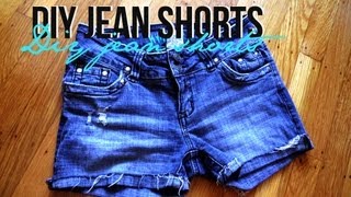 DIY Jean Shorts Cutting Distressing Studding [upl. by Reina254]