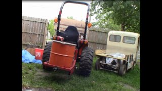 Bad Boy tractor counter weight ballast using 55 gal barrel [upl. by Kellsie946]