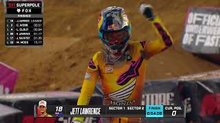 Jett Lawrence goes Fastest AUSX Open Melbourne Superpole [upl. by Abrahams419]