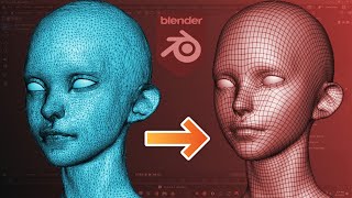 One Click Retopology In Blender  Just 1 Click [upl. by Gnaht]