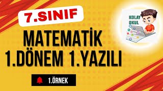 7Sınıf Matematik 1Dönem 1Yazılı 1Örnek  2024 2025 [upl. by Cheyney221]