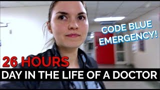 26 HOUR CALL SHIFT with EMERGENCY CODE BLUE Day in the Life of a Doctor [upl. by Dduj222]