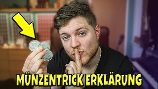 Ich ERKLÄRE einen MÜNZENTRICK zum Nachmachen  Zaubertrick Tutorial [upl. by Annel]