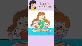 Brush your teeth song  Kids Song 🌈 Doodle  Coloring for kids [upl. by Collar236]