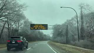 DRIVING BY JERICHO TURNPIKE LONG ISLAND EXPRESSWAY  NEW YORK WINTER 2022 4K60 [upl. by Lalitta]