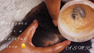 ASMR  Oiling amp Greasing scalp  Brushing Afro amp Scalp massage 💆🏽 🇿🇦 [upl. by Mcconnell]