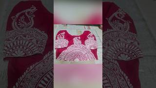 Hand printed Blouse designs✨❤️ art artist design shorts trendingshorts viralshorts drawing [upl. by Odareg]