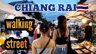 Chiang Rai  a REAL THAI weekend market🇹🇭 [upl. by Aytida]