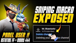 Astatine ff  Bunny 444  Mr Bluestacks Exposed FUK Panel seller 😭😭 no more sniper macro [upl. by Airehtfele]