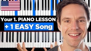 How to play piano Your very first lesson  a wonderful EASY SONG for beginner [upl. by Aili]