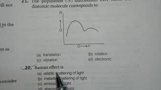 Molecular spectroscopy MCQ questions  msc chemistry entrance [upl. by Dewhurst]