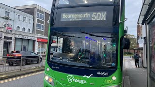 Morebus 2016 Volvo B5TL MCV EvoSeti HJ16 HTA on the 50X to Poole [upl. by Vigen633]