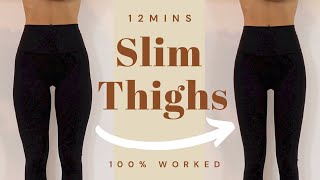 12min Slim Thighs Workout  100 Toned INNER amp OUTER thigh [upl. by Jehiel620]