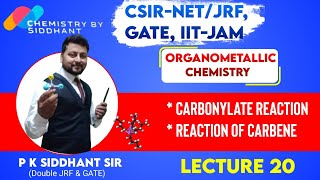 OMC Lec 20 Metal Carbonylate Reaction Different Carbene CSIRNETJRF GATE IITJAM Chemistry [upl. by Virgina359]