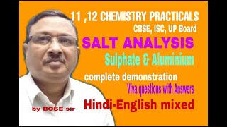 SALT ANALYSIS  Sulphate amp Aluminium [upl. by Yrogiarc]