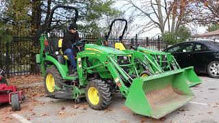 2018 John Deere tractor model 2025R TLB For Sale at Auction [upl. by Stacie496]