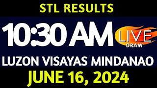 Stl Result Today 1030 am draw June 16 2024 Sunday Luzon Visayas and Mindanao Area LIVE [upl. by Wayolle]