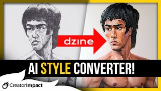 Next Level AI STYLE CONVERTER for insane AI Art Dzine Ai Tutorial [upl. by Nylrahs]