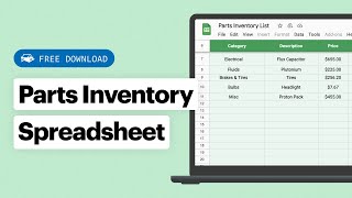 Creating a Parts Inventory Management Spreadsheet w Free Template  Fleet Management Tools [upl. by Christye859]