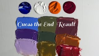 9 Colors Recipes Made Just From 4 Primary Colors  Acrylic Color Mixing Tutorial  Guess the Color [upl. by Buchalter]