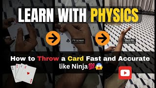 How to Throw a Card Fast and Accurate like Ninja💯😱 With Physics shorts views ytshorts [upl. by Pedro]