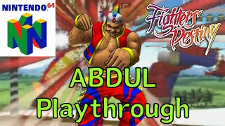 Fighters Destiny Nintendo 64  ABDUL Playthrough Crazy Difficulty [upl. by Lamond939]