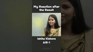 My Reaction after the Result  ishita kishore  shorts [upl. by Crosby]