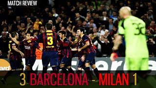 Barcelona vs Milan 31 201314 UEFA Champions League  Matchday  4 Match Review [upl. by Eellehs]