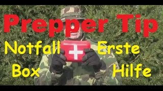 Prepper Tip Notfall Box Erste Hilfe Kasten Emergency Kit [upl. by Eidson]