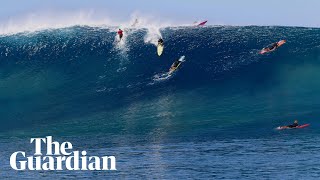 Laura Enever breaks women’s record for biggest paddlein wave surfed [upl. by Barnie]