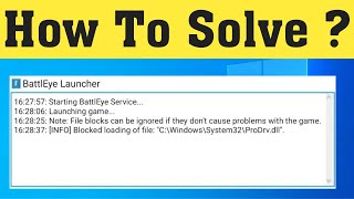 Fix Fortnite Games Launcher Blocked Loading File Error  BattlEye Launcher Error Windows 1087 [upl. by Mead163]