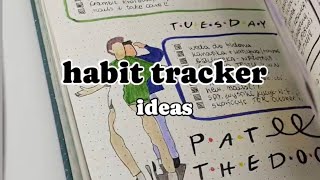 bullet journal habit tracker ideas [upl. by Lirbij]