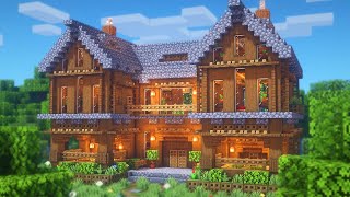 Minecraft How to Build a Large Spruce Mansion  Large Survival Base Tutorial [upl. by Mile885]