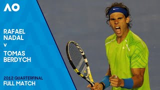 Rafael Nadal v Tomas Berdych Full Match  Australian Open 2012 Quarterfinal [upl. by Nawad]