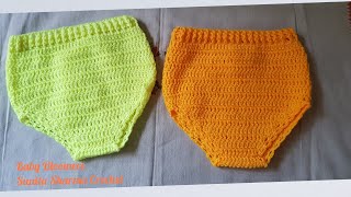 Crochet easy and beautiful Baby BloomersDiaper Cover for 1 year old baby  English Subtiltes [upl. by Ilanos]