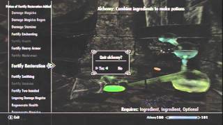 Skyrim Potions Glitch Make Epic ArmorGear [upl. by Loux]