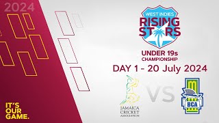 🔴 LIVE Jamaica vs Barbados  FINAL  Day 1  CWI Men’s Under 19 2Day Championships 2024 [upl. by Hsoj]