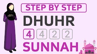 Learn How to Pray 4 Rakat Sunnah Dhuhr Salah Step by Step  Female Hanafi Method  Dhuhr Namaz [upl. by Holladay]