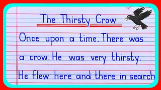 Thirsty Crow Story in English  Thirsty Crow Story  Thirsty Crow  Story Writing  English Writing [upl. by Baggott]