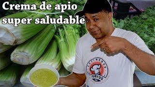 Crema o sopa de apio super saludable para bajar el colesterol y limpiar el colon [upl. by Nihhi403]